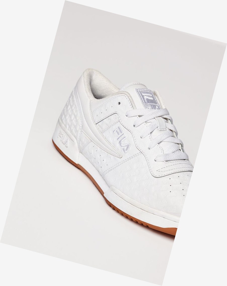 Fila Original Fitness Small Logos Tenis Shoes Wht/Wht/Gum | 17EBCMFYA