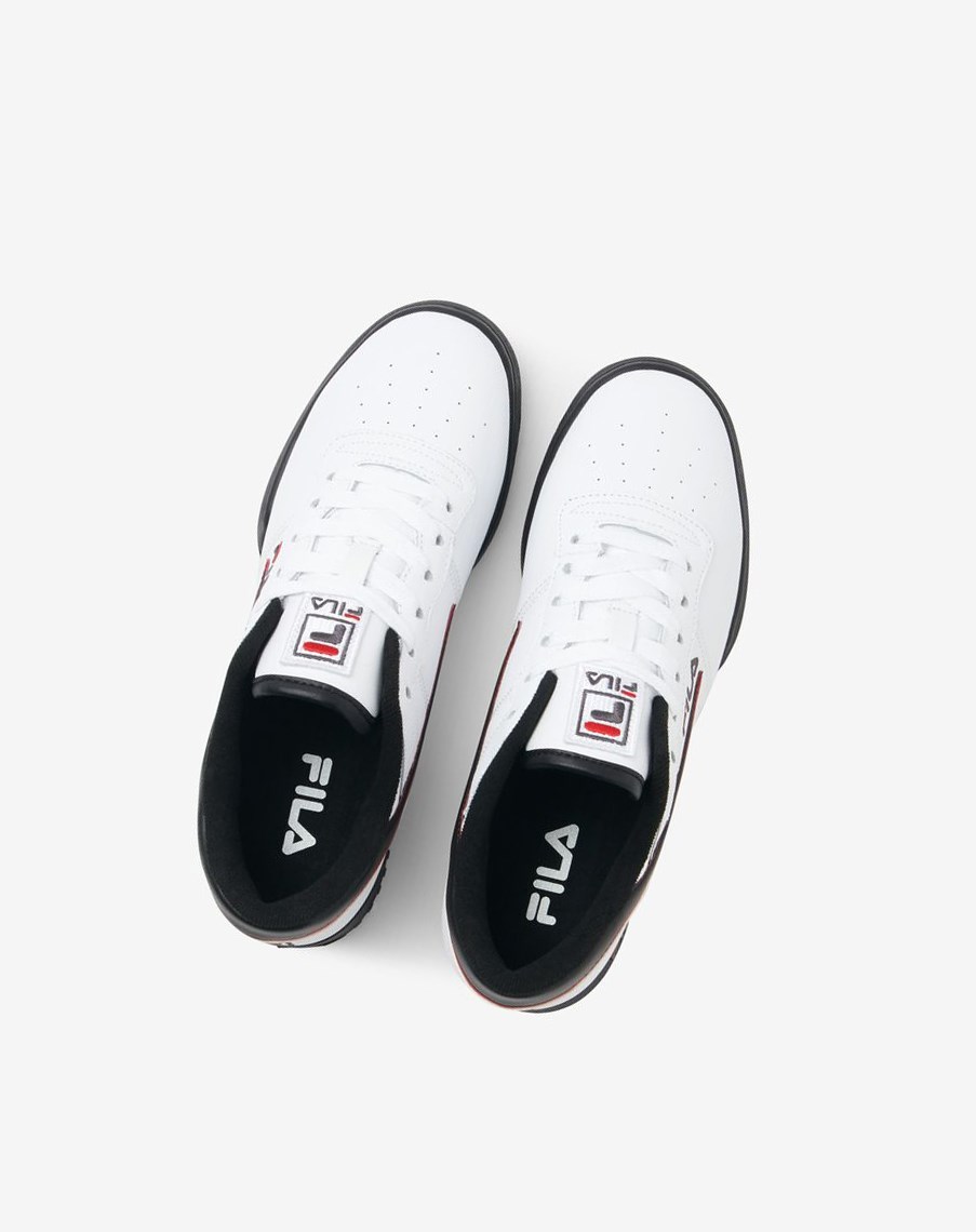 Fila Original Fitness Tenis Shoes Blancas Negras Rojas | 07DVTPIUL