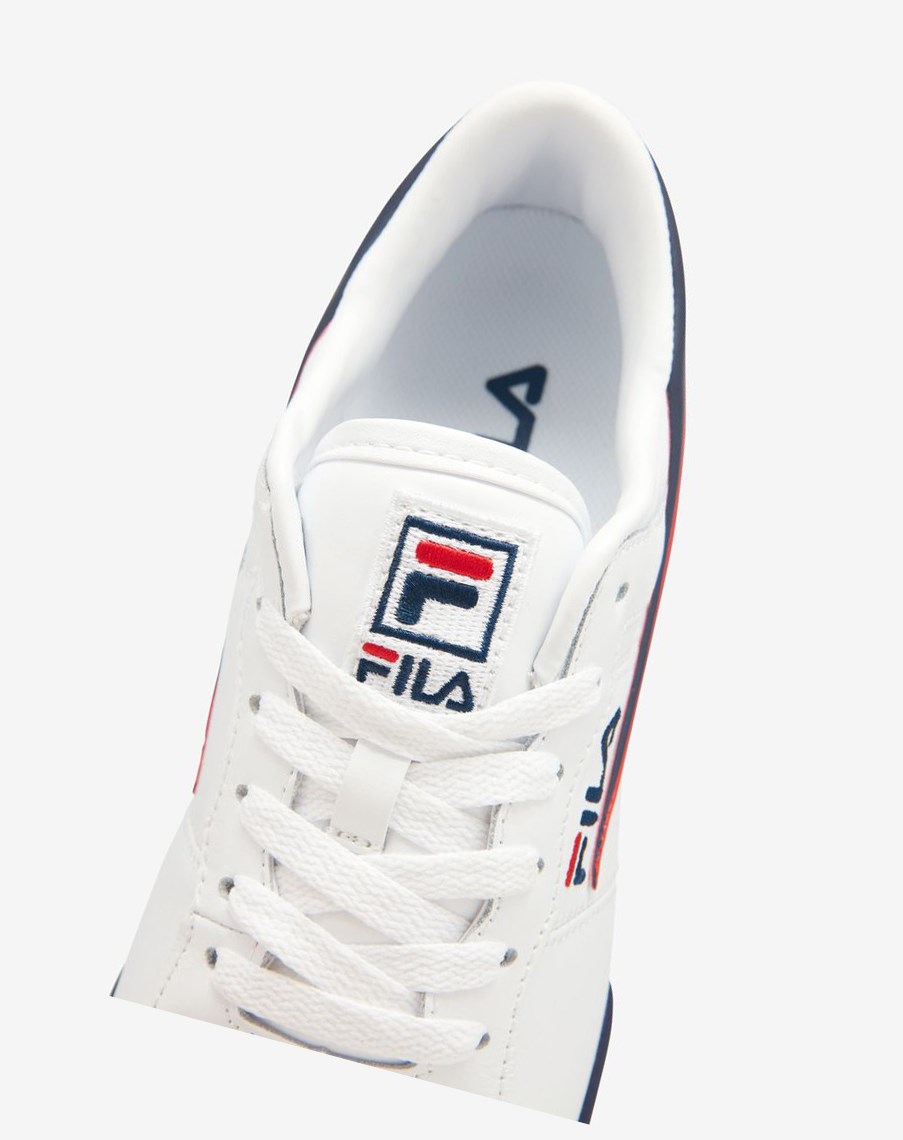 Fila Original Fitness Tenis Shoes Blancas Azul Marino Rojas | 53SDWMIYA