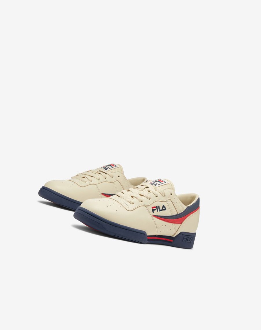 Fila Original Fitness Tenis Shoes Creme Rojas | 28QZSMRUI