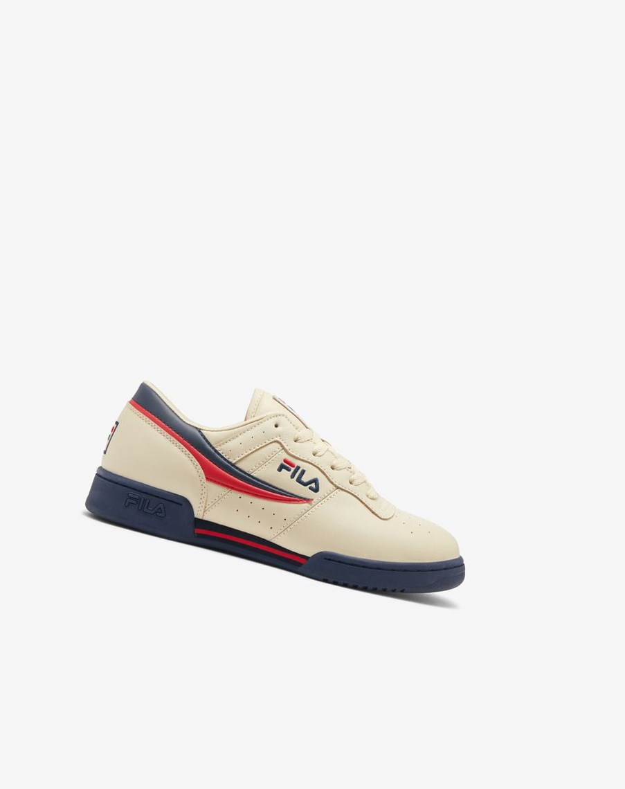 Fila Original Fitness Tenis Shoes Creme Rojas | 28QZSMRUI