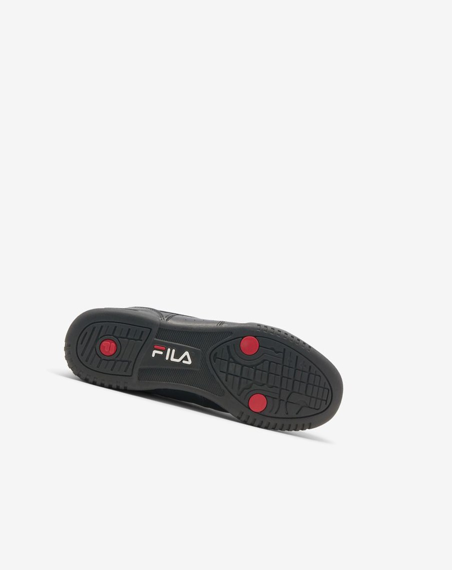 Fila Original Fitness Tenis Shoes Negras Blancas Rojas | 49JQNOLGI