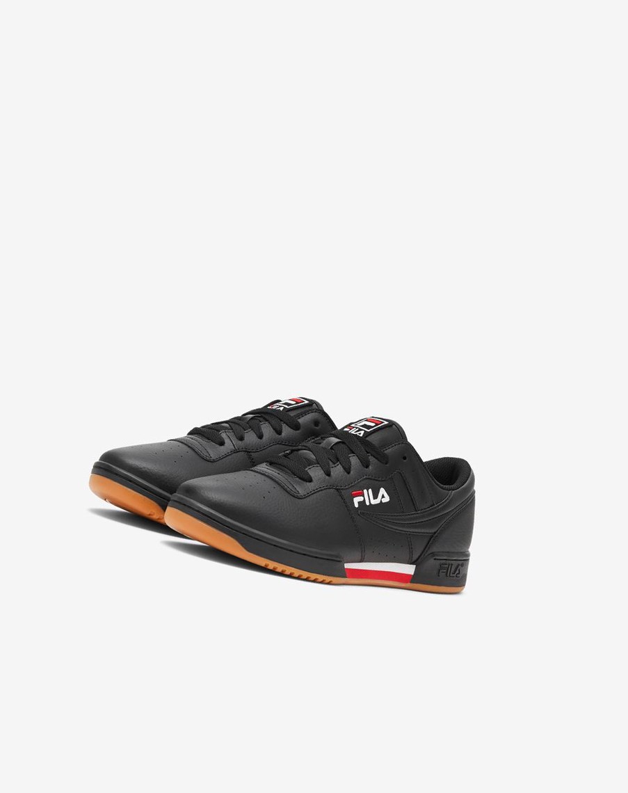 Fila Original Fitness Tenis Shoes Negras Rojas Blancas | 53YHGLCAN