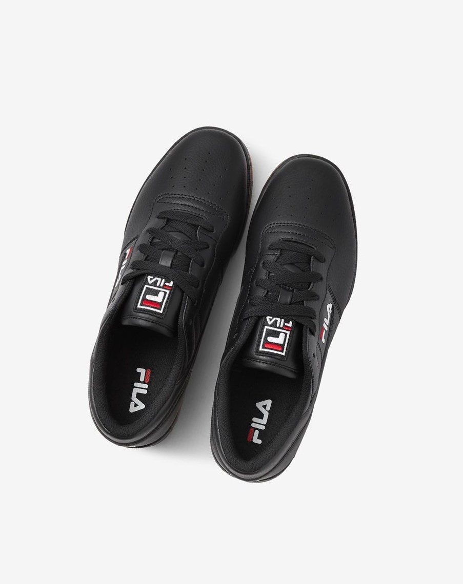 Fila Original Fitness Tenis Shoes Negras Rojas Blancas | 53YHGLCAN