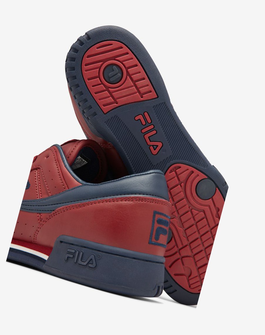 Fila Original Fitness Tenis Shoes Rojas Azul Marino Blancas | 58ULFVMXS