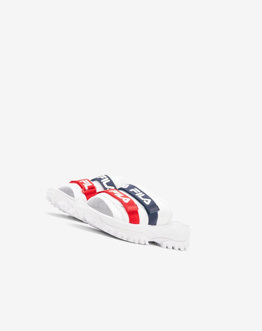 Fila Outdoor Chanclas Chanclas Sandals Blancas Azul Marino Rojas | 01FNOTRCM