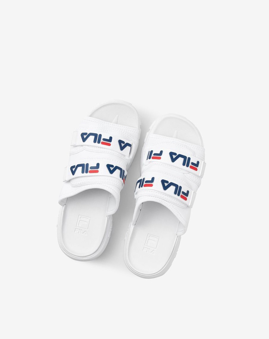 Fila Outdoor Chanclas Chanclas Sandals Blancas Azul Marino Rojas | 26ZLHPGUI