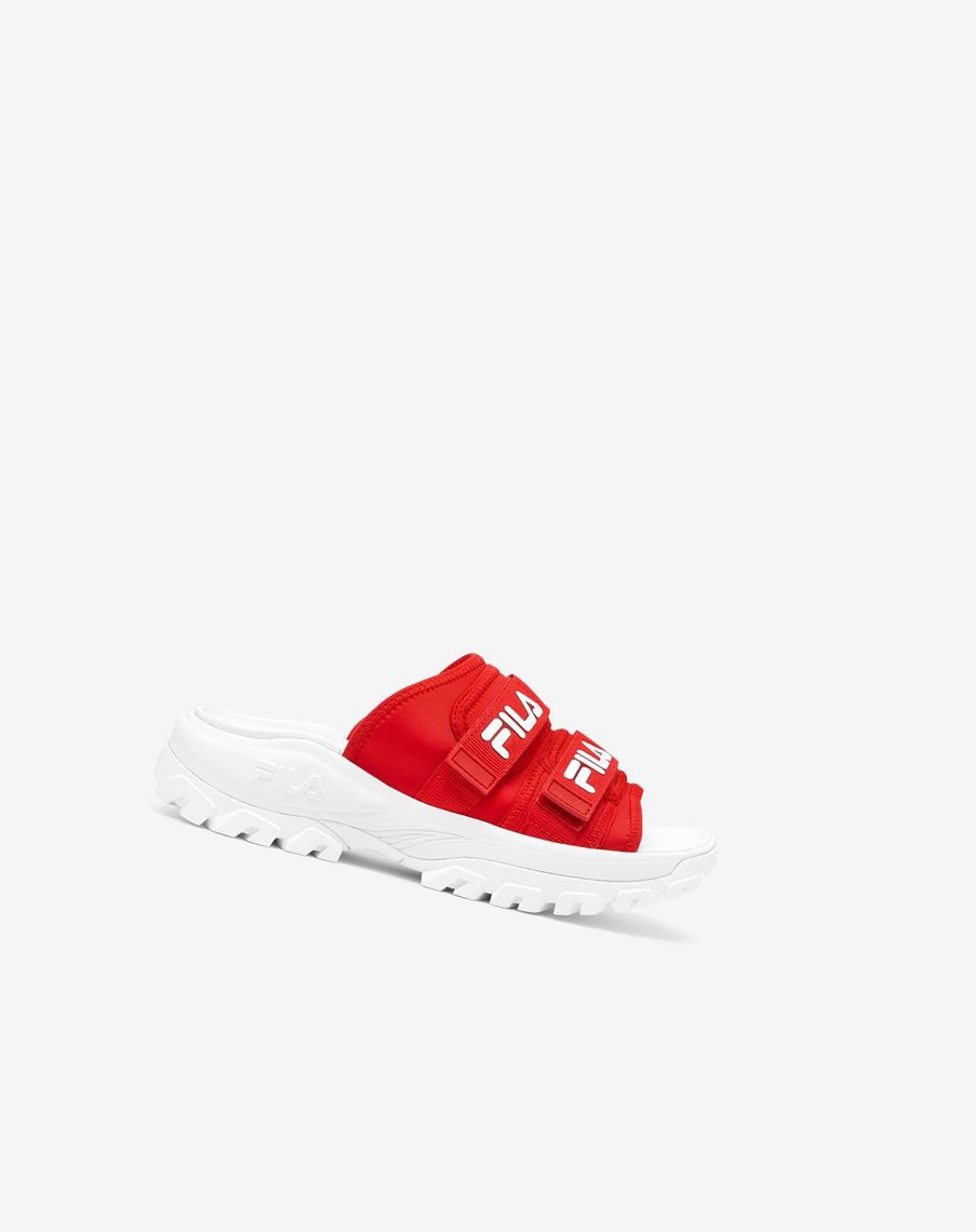 Fila Outdoor Chanclas Chanclas Sandals Rojas Blancas Blancas | 14ZAFTUHR