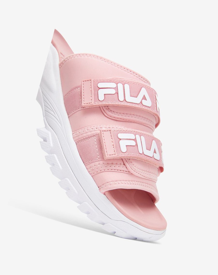 Fila Outdoor Chanclas Chanclas Sandals Rosas Rosas Blancas | 23JSBUKFY