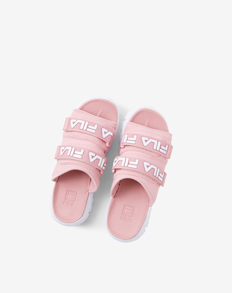 Fila Outdoor Chanclas Chanclas Sandals Rosas Rosas Blancas | 23JSBUKFY