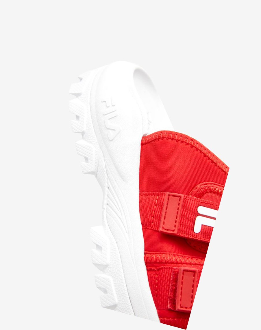 Fila Outdoor Chanclas Chanclas Sandals Rojas Blancas Blancas | 32QZTPGJW