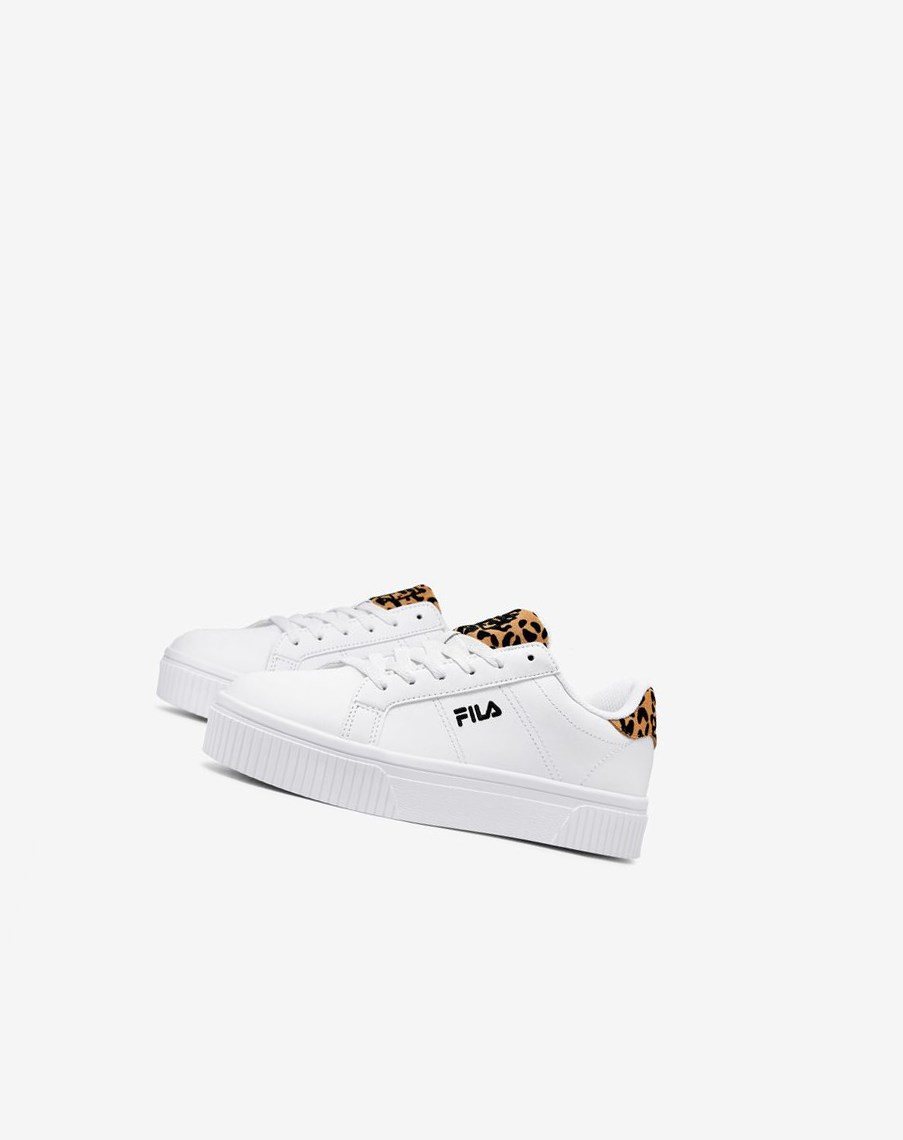 Fila Panache 19 Leopard Sneakers Blancas Negras Blancas | 49DUCVTHR