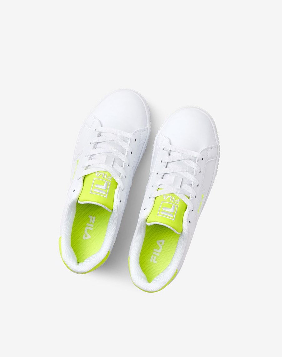 Fila Panache 19 Sneakers Blancas Blancas Amarillo | 08YQKSXWF