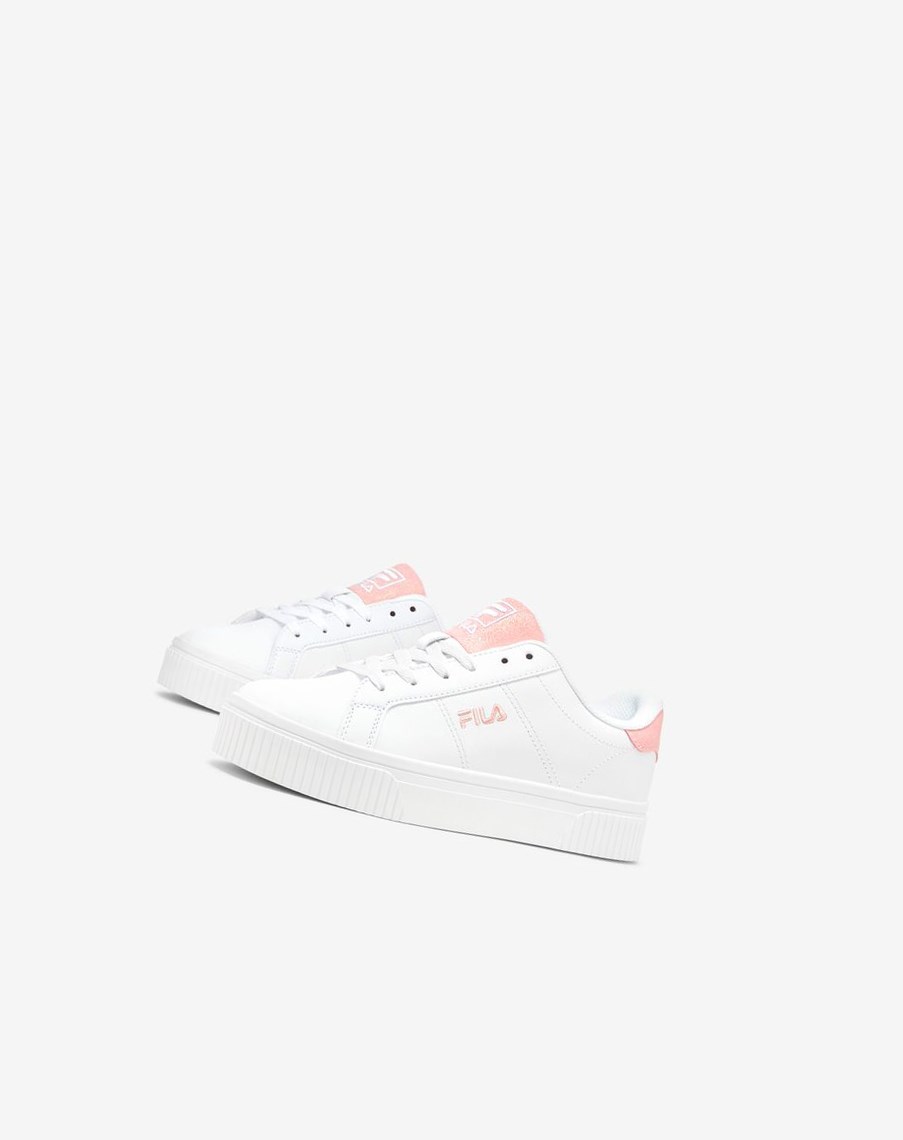 Fila Panache Glitter Sneakers Blancas Blancas Rosas | 24XUWRDQF