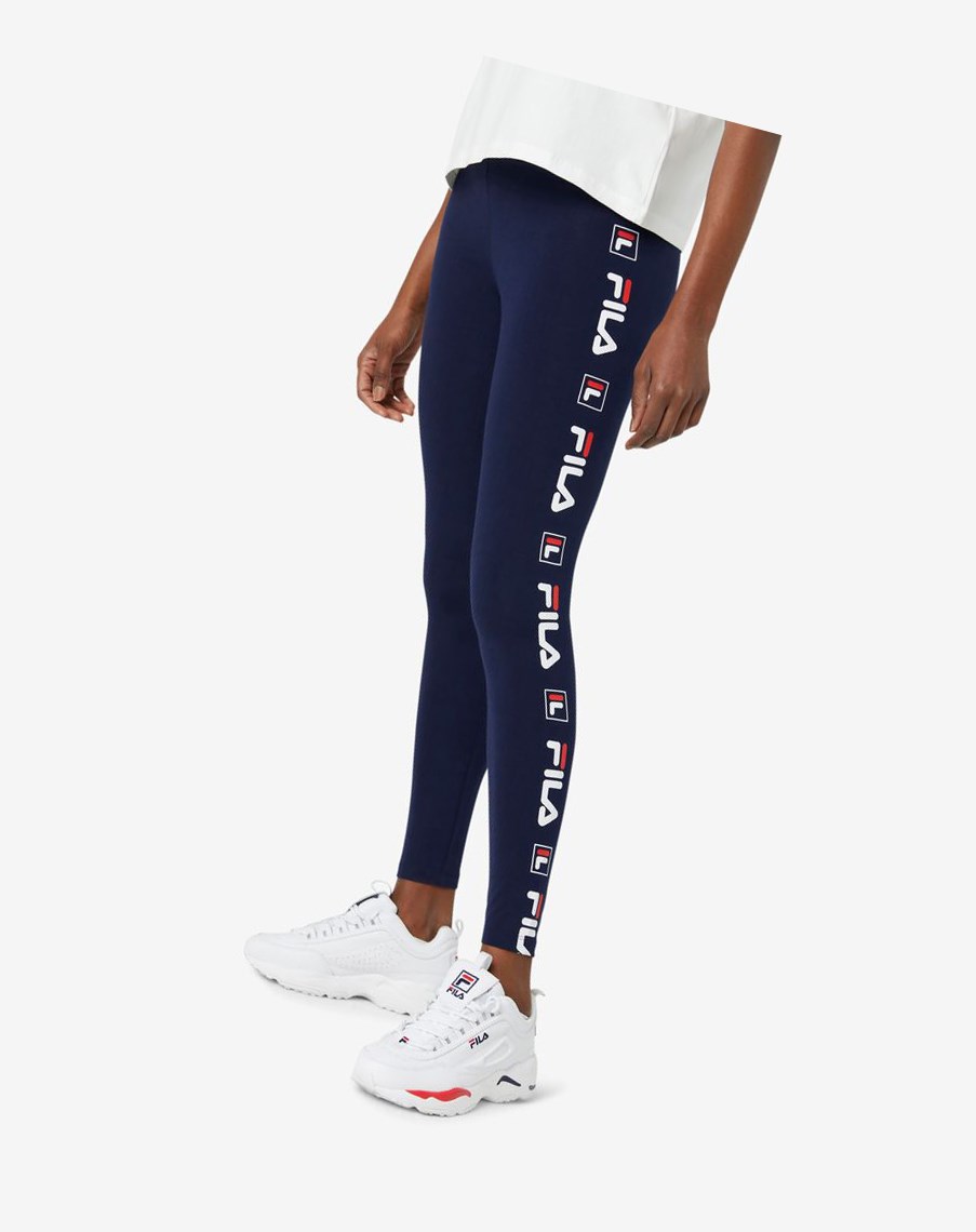 Fila Parma Legging Blancas Rojas | 08JQFNZOM