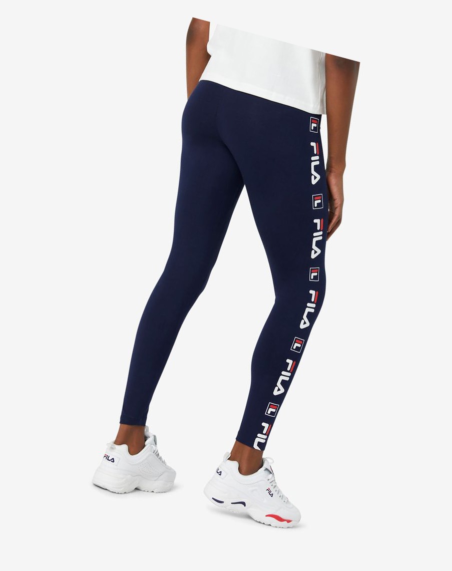 Fila Parma Legging Blancas Rojas | 08JQFNZOM