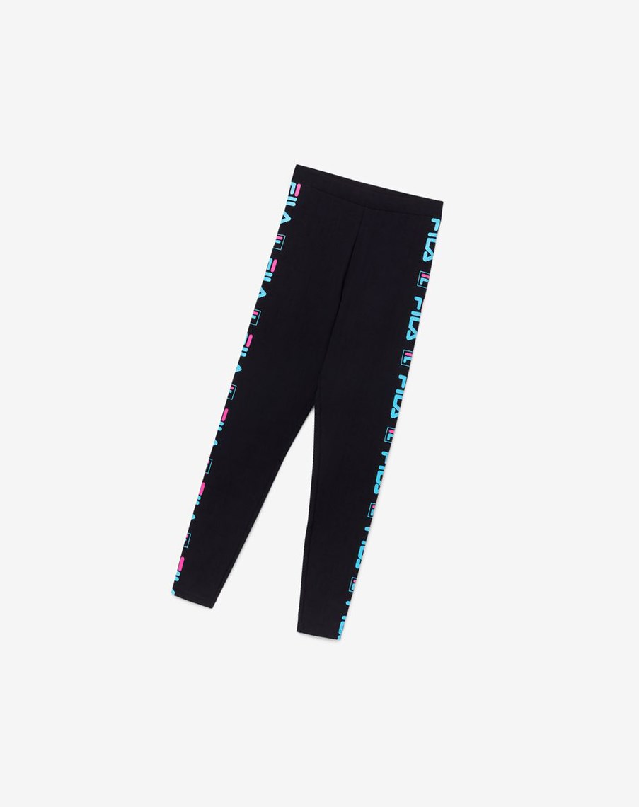 Fila Parma Legging Negras Azules Rosas | 53TXDVPHZ