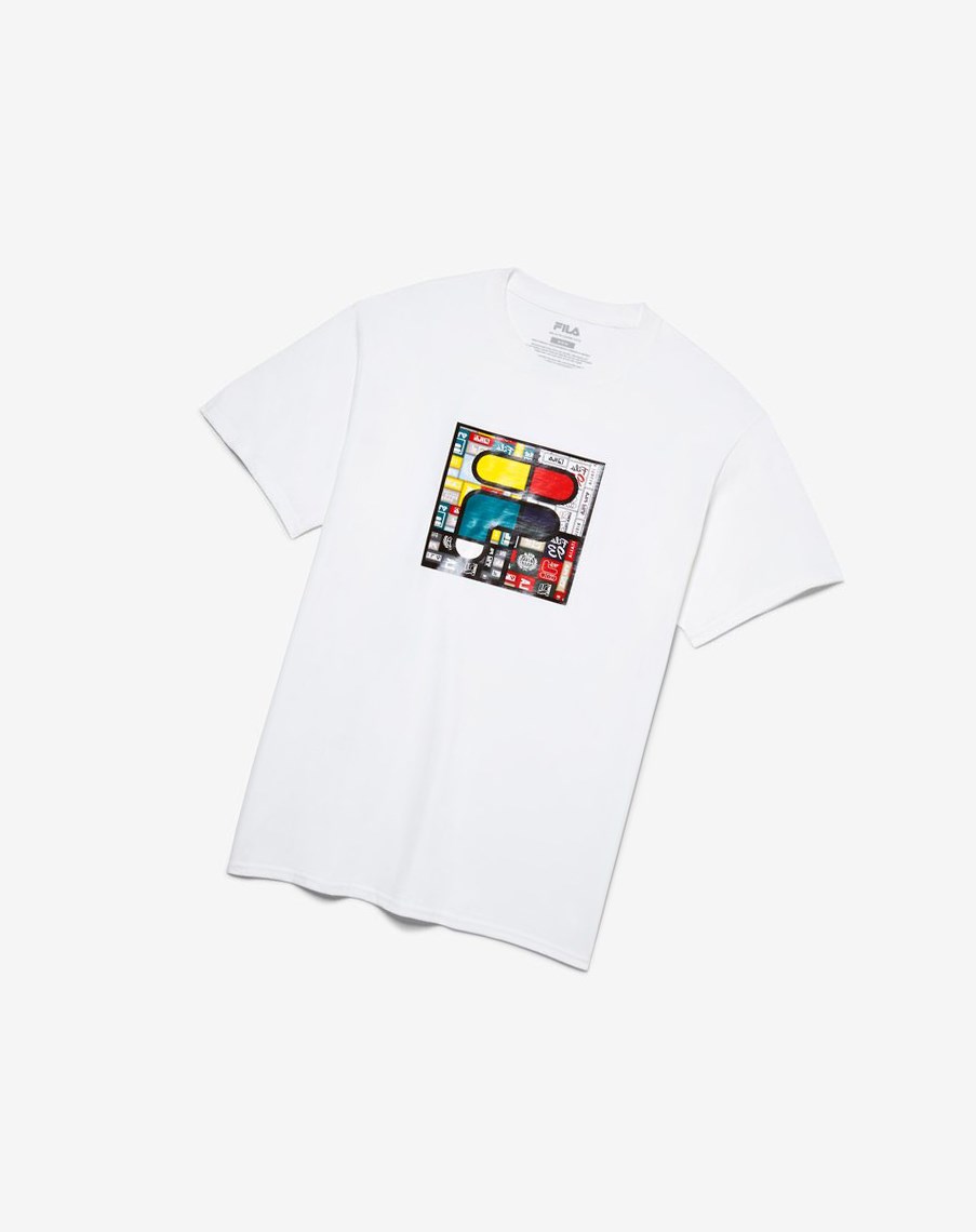 Fila Patchwork Tee Blancas | 31EGTOFKR