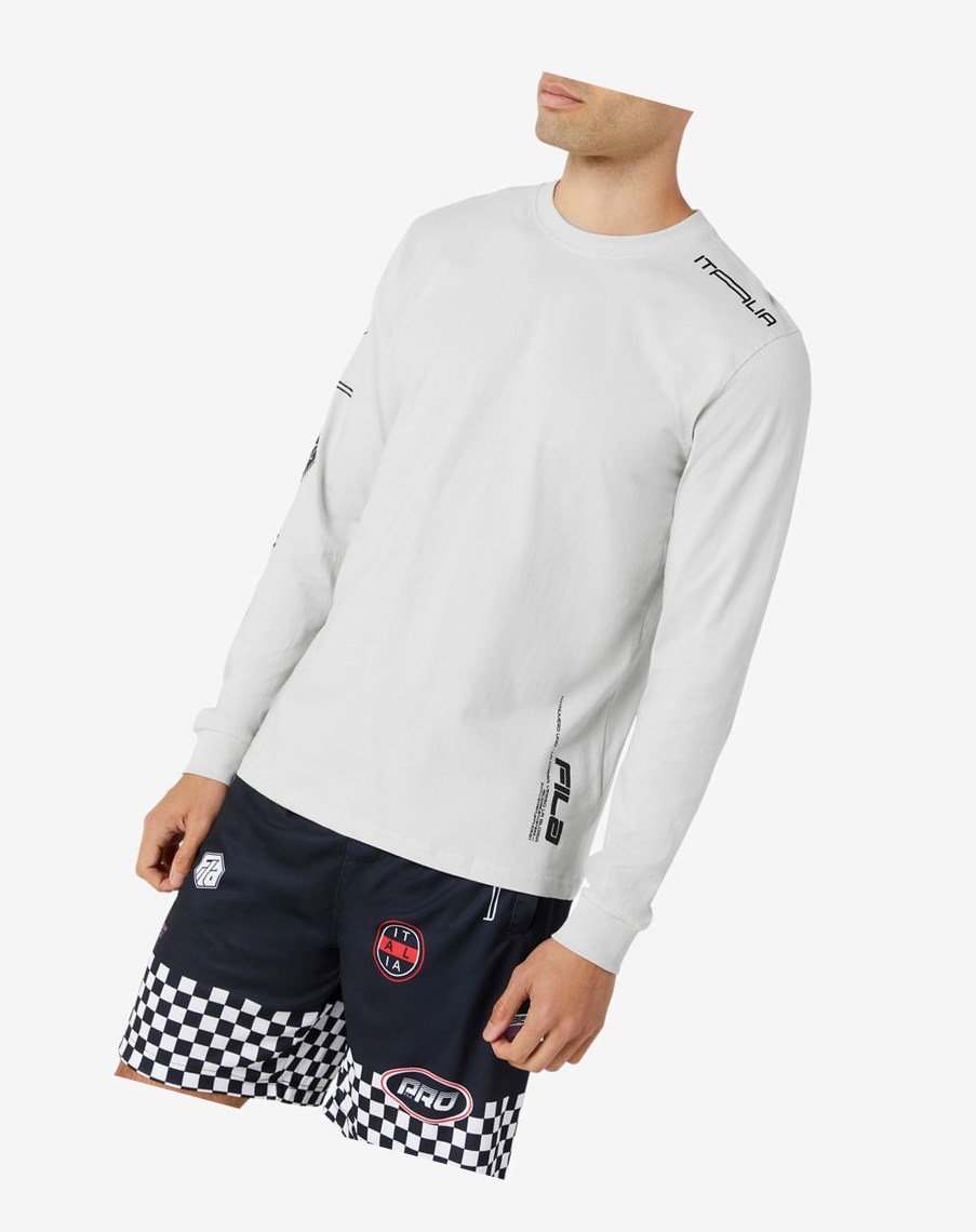 Fila Phantom Long Sleeve Tee 104 Lunar Rock | 26XEUKLNR