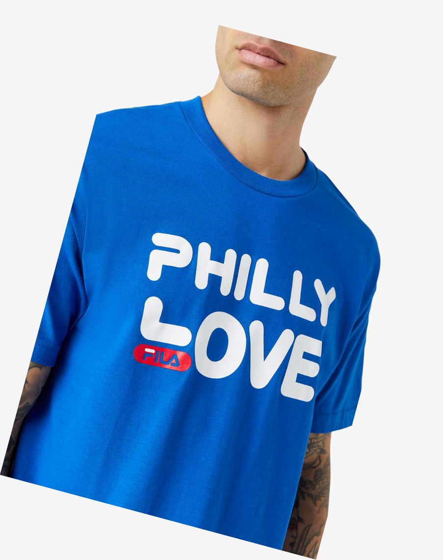 Fila Philly Love Tee Azules Azules | 65TBMFAOQ