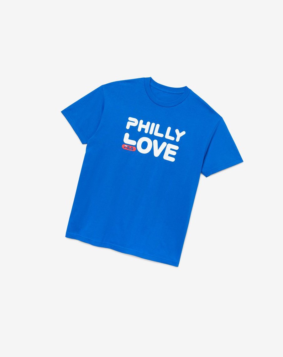 Fila Philly Love Tee Azules Azules | 65TBMFAOQ