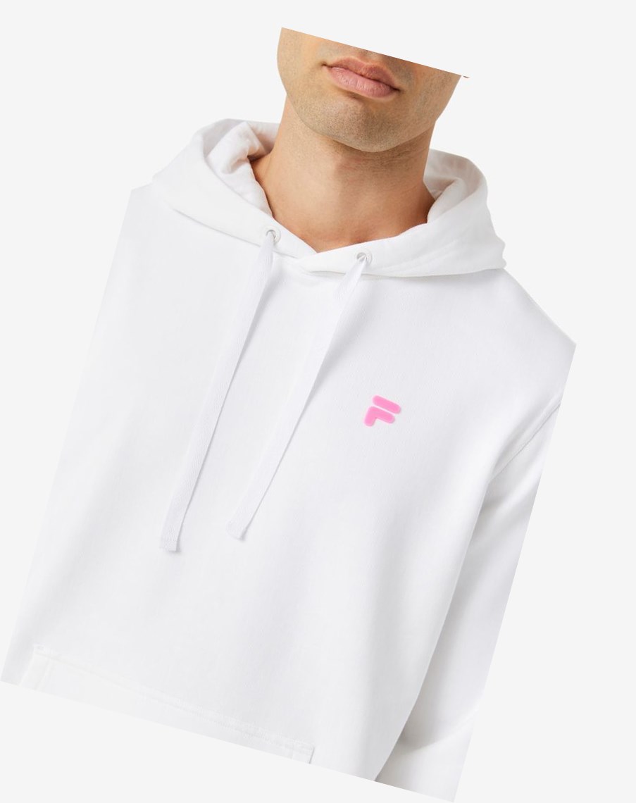 Fila Phoenix Hoodie Blancas Rosas | 75IABJZSR