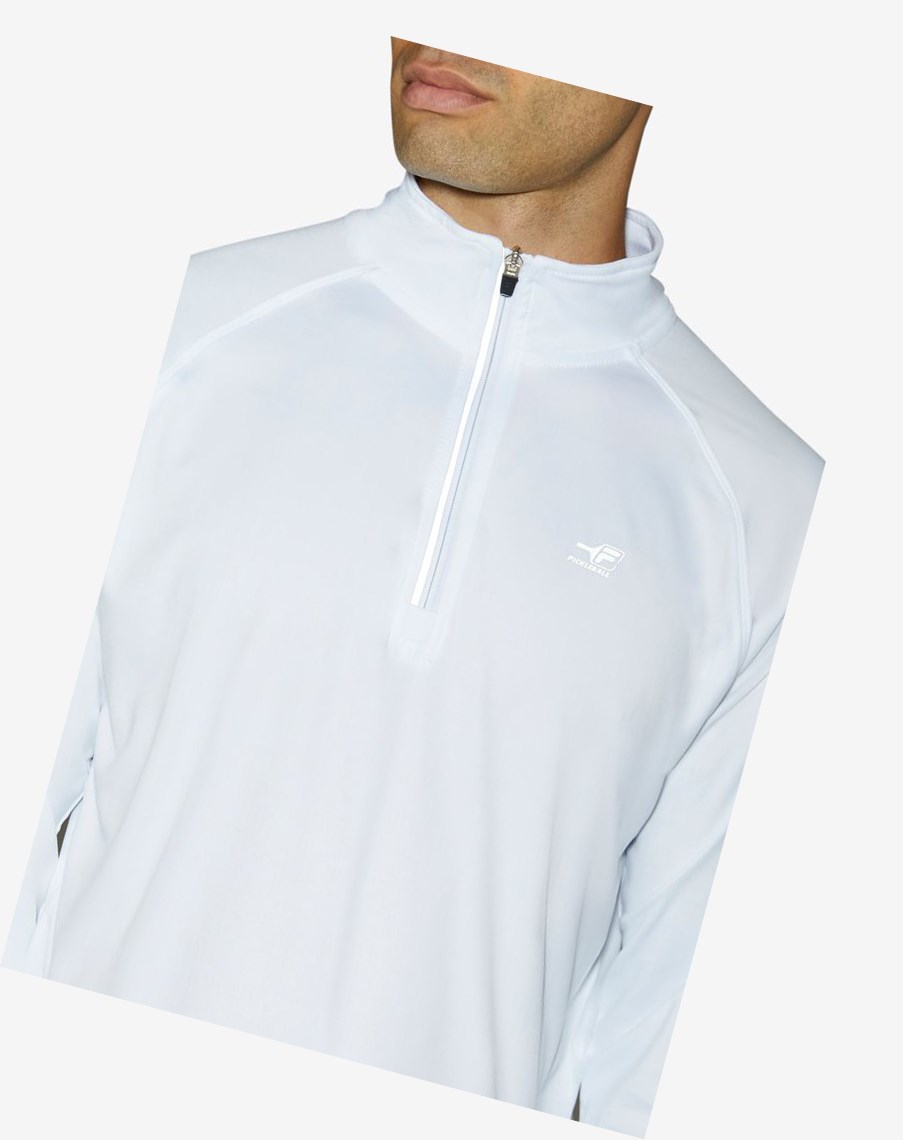 Fila Pickleball 1/4 Zip Blancas | 96HREIZBK