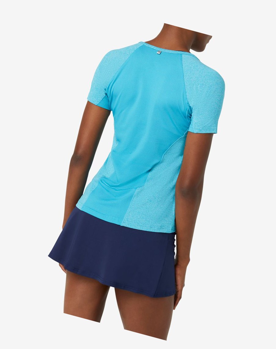 Fila Pickleball Corta Sleeve Top Turquesa | 14CWDZYOU