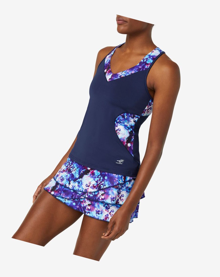 Fila Pickleball Halter Tank Azul Marino Azul Marino | 52TZBHQEW