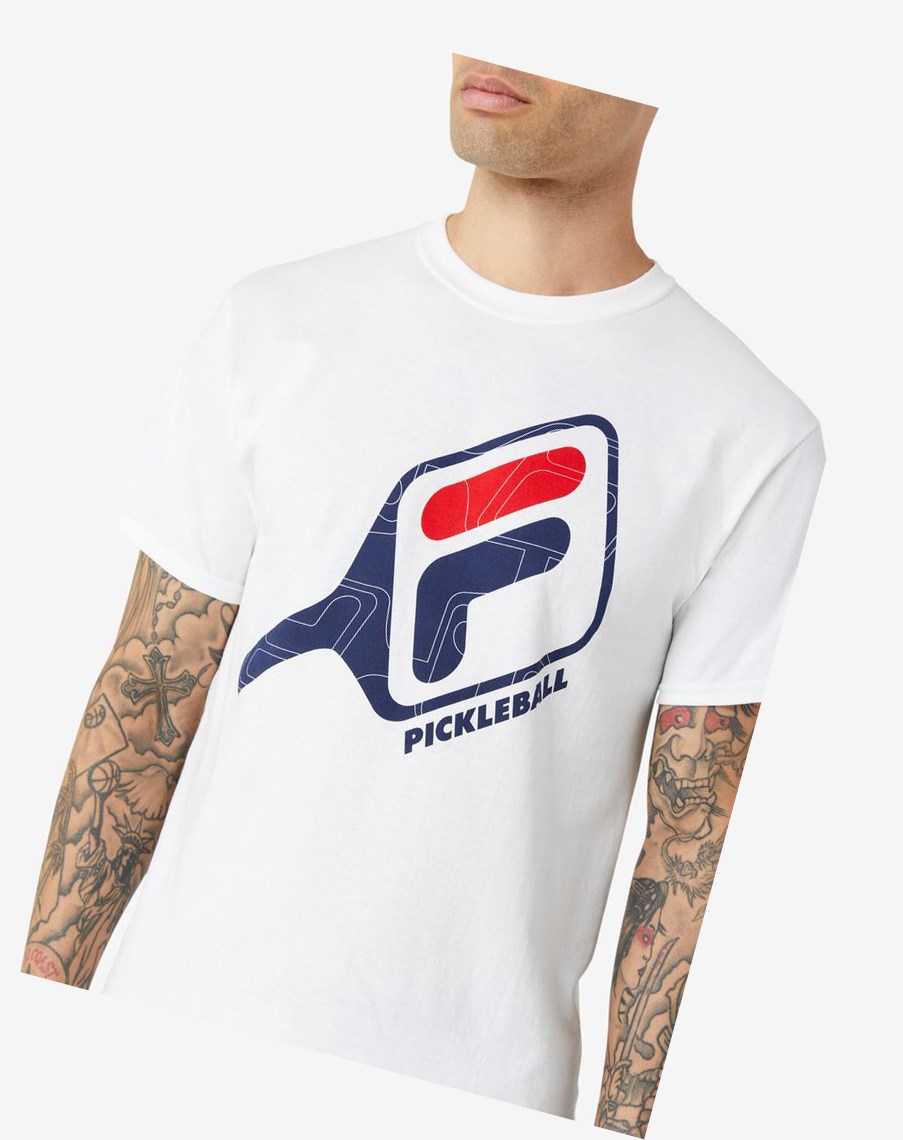 Fila Pickleball Paddle Tee Blancas | 18CXEFSHB