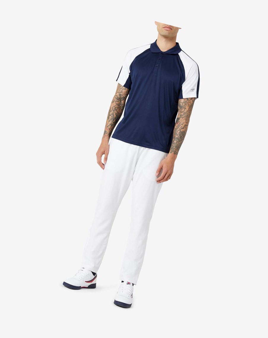 Fila Pickleball Polo Azul Marino Blancas | 05RNXUOBP