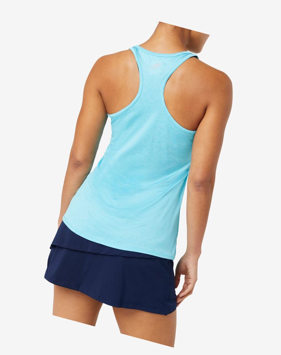 Fila Pickleball Racerback Tank 480 Bluefish Heather | 23JAZEPSU