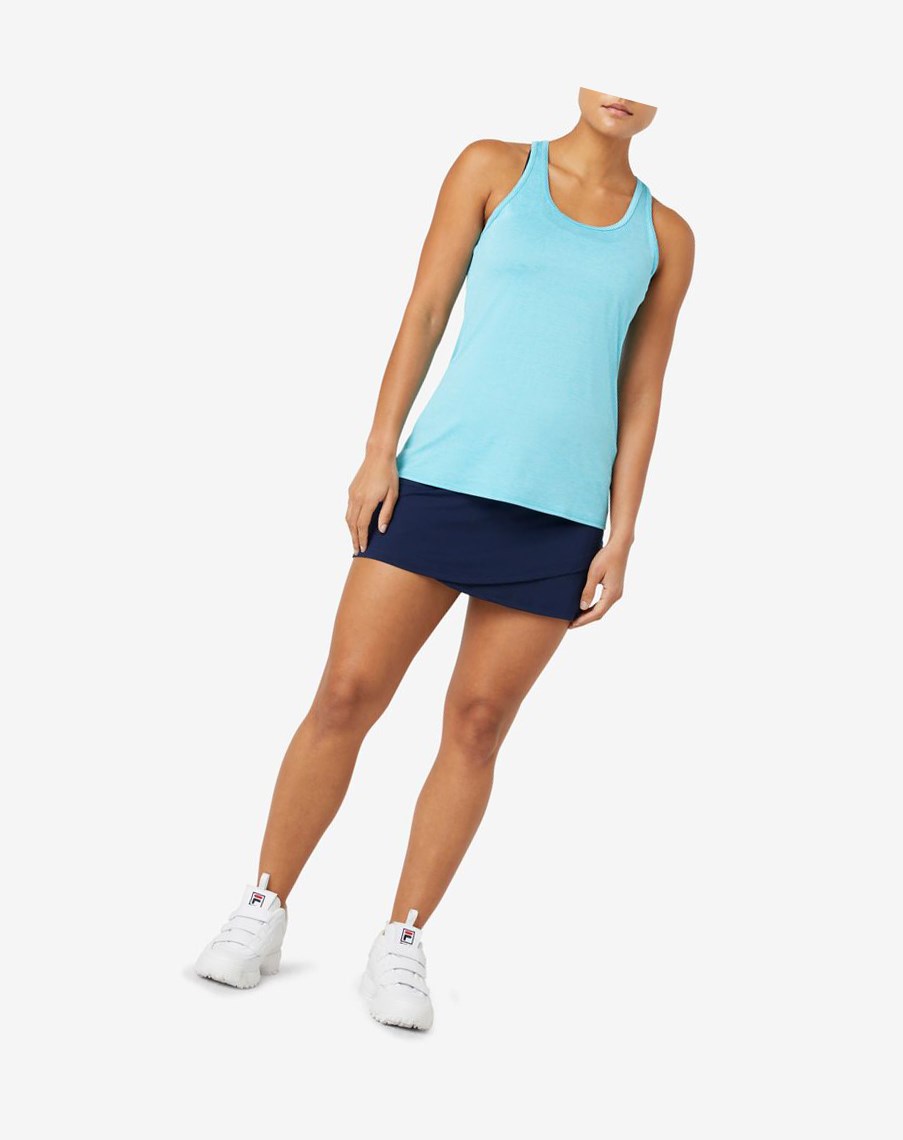 Fila Pickleball Racerback Tank 480 Bluefish Heather | 23JAZEPSU