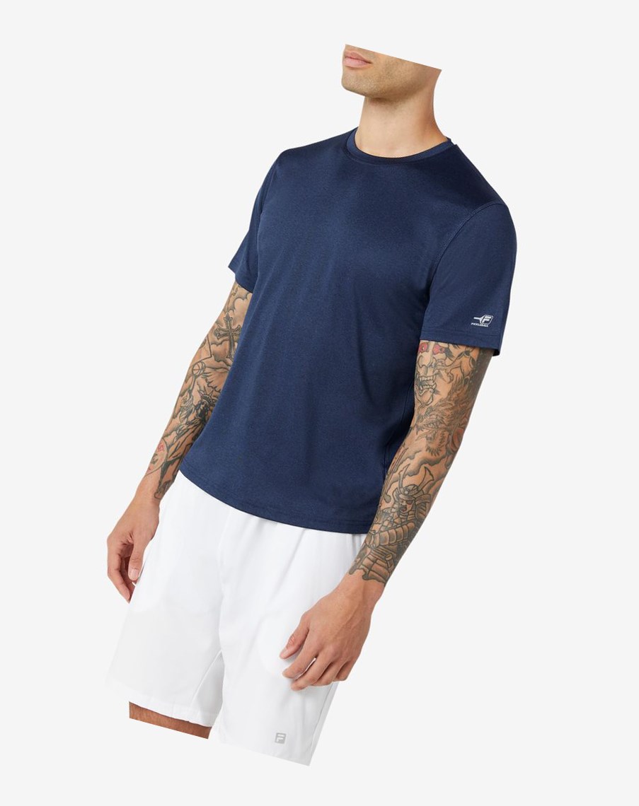 Fila Pickleball Scallop Hem Crew Azul Marino | 08GFZCEKL