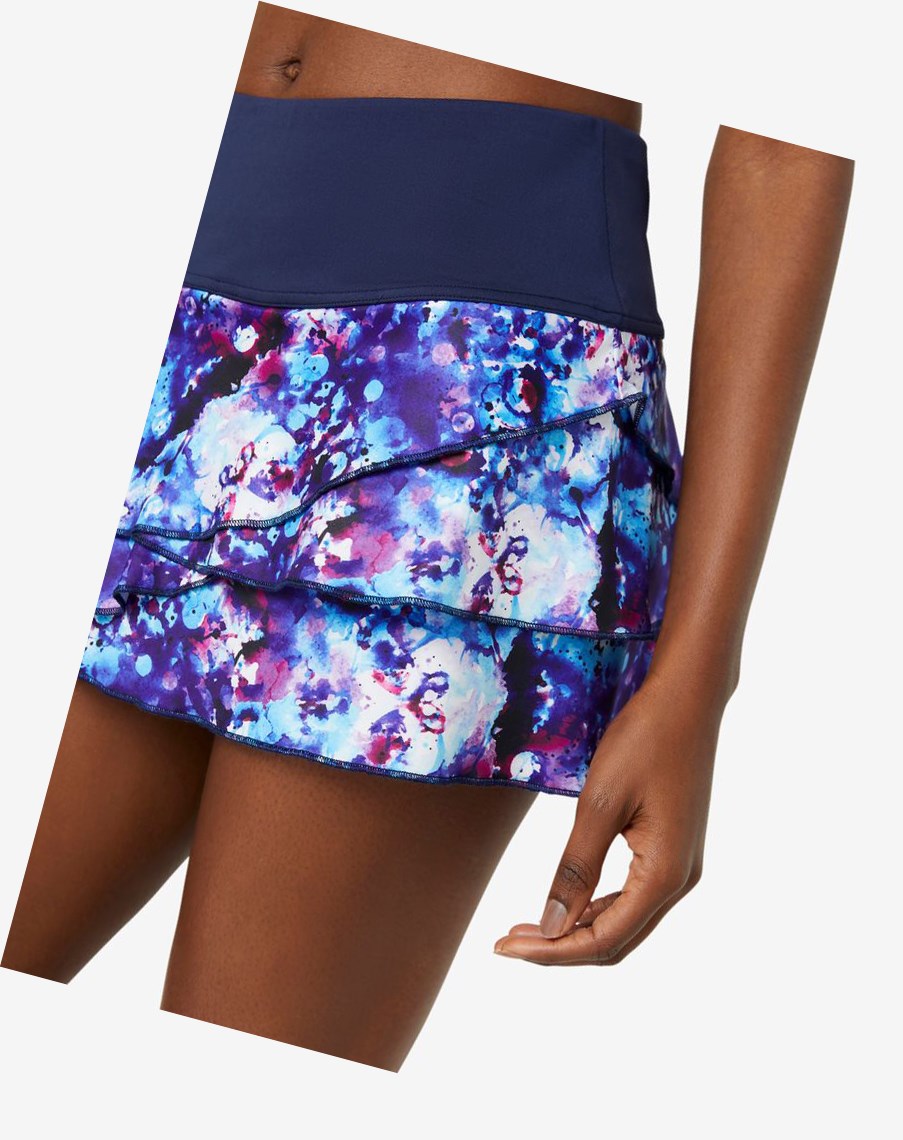 Fila Pickleball Tiered Printed Skort Azul Marino Azul Marino | 12TFBUSGJ