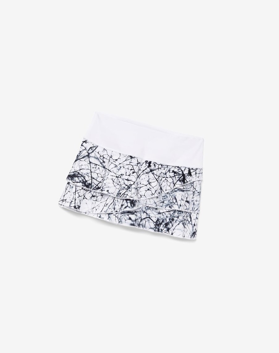 Fila Pickleball Tiered Printed Skort Blancas | 09MDWXZEH