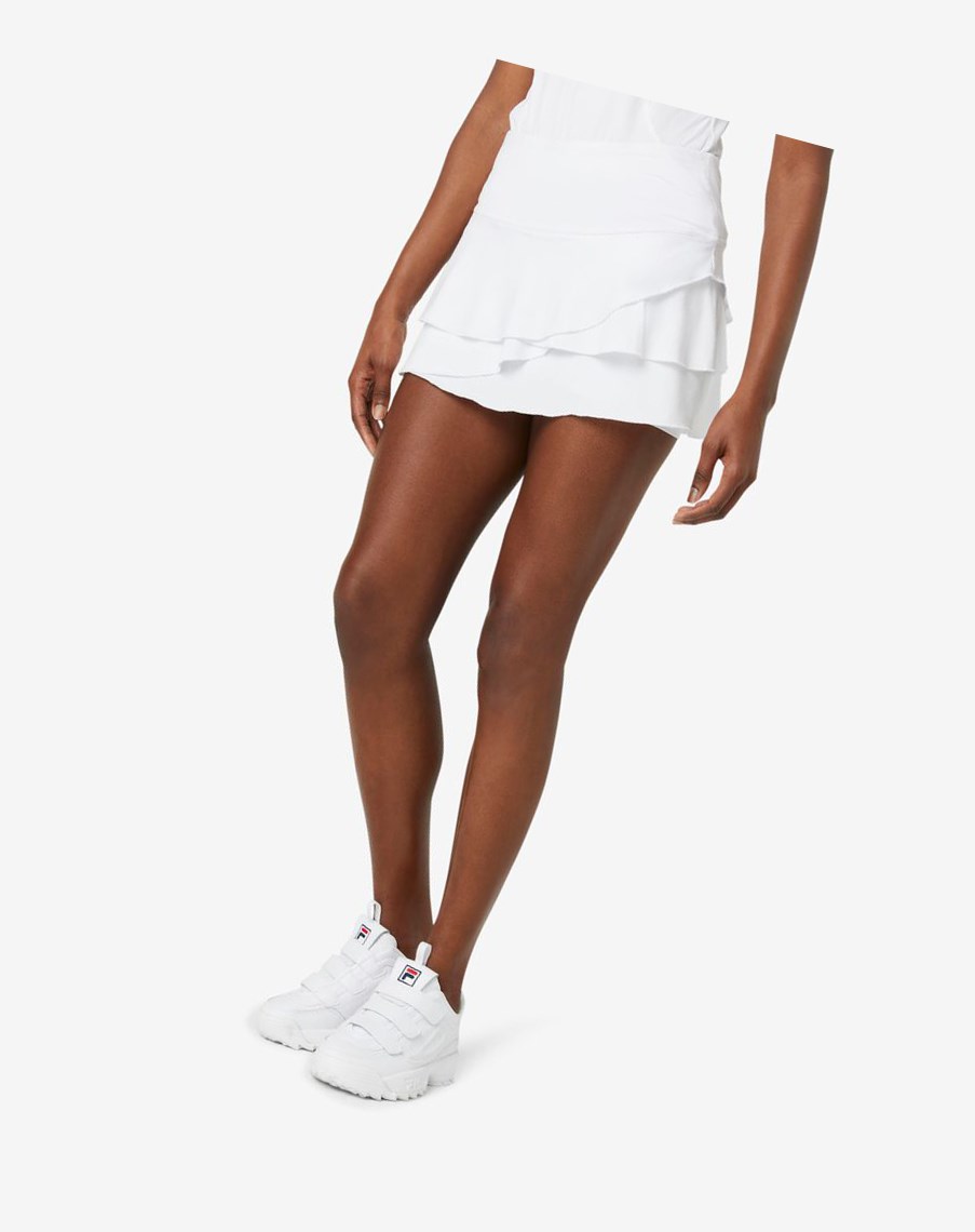 Fila Pickleball Tiered Printed Skort Blancas | 72SUVTGLE