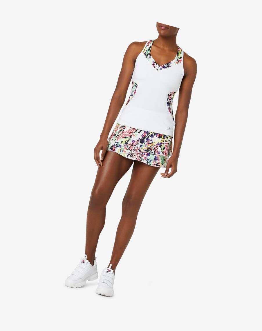 Fila Pickleball Tiered Printed Skort Multicolor Blancas | 87UXCEWZB