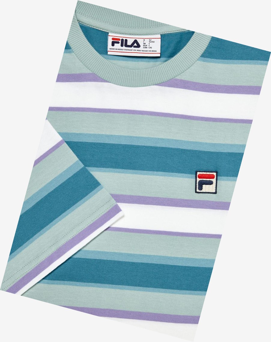 Fila Pietersite Tee Azules Blancas | 49PBDIZVS