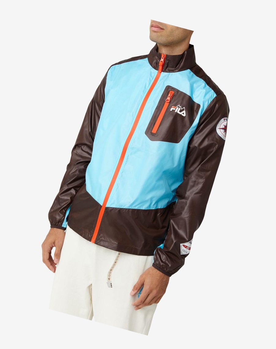 Fila Pinnacle Jacket Azules Naranjas | 14UDVSMWO