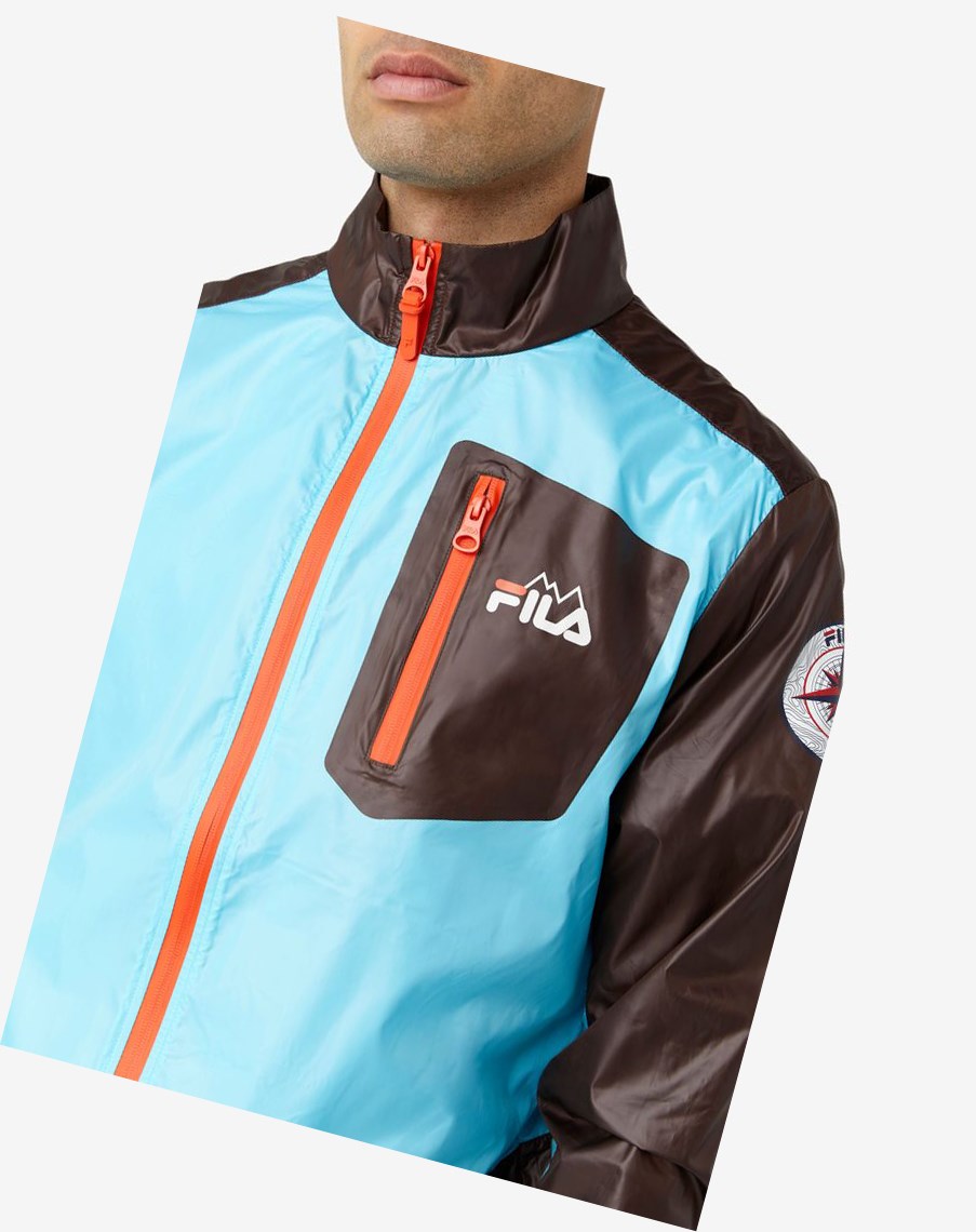 Fila Pinnacle Jacket Azules Naranjas | 14UDVSMWO