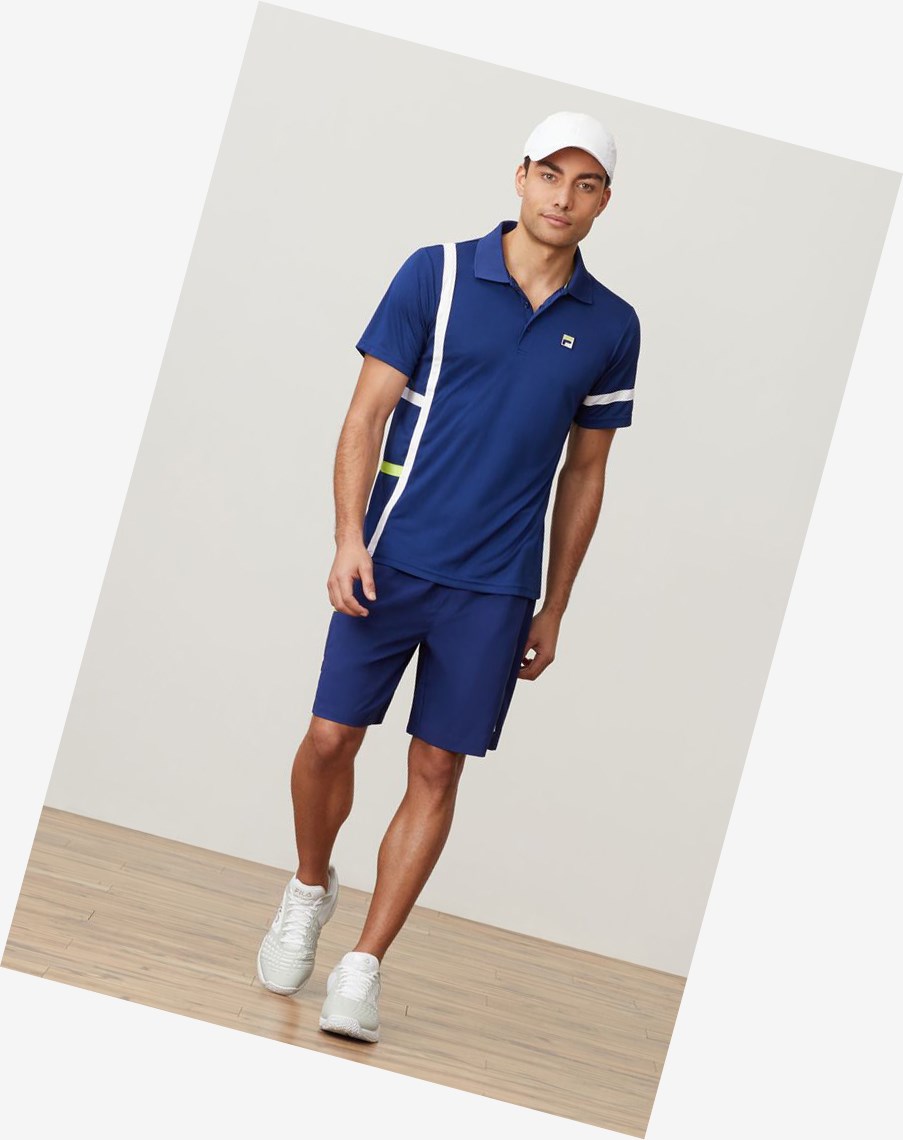 Fila Plr Singles Polo Blup/Wht/Acdl | 59KFJQTNB