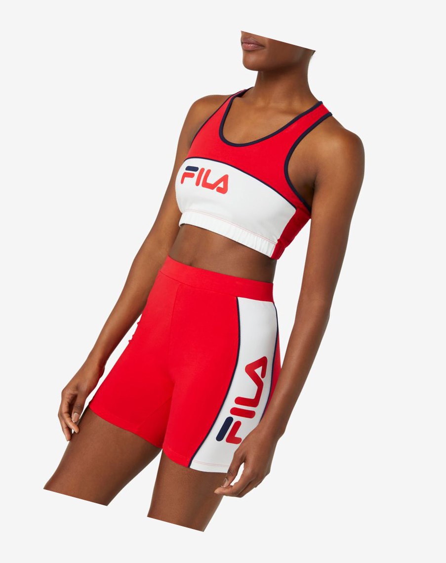 Fila Poesia Bra Top Rojas Blancas | 03MPEZYIS