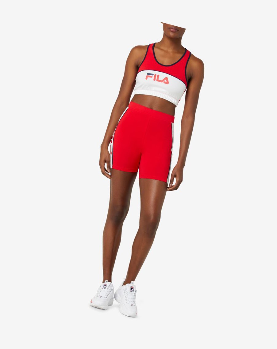 Fila Poesia Bra Top Rojas Blancas | 03MPEZYIS