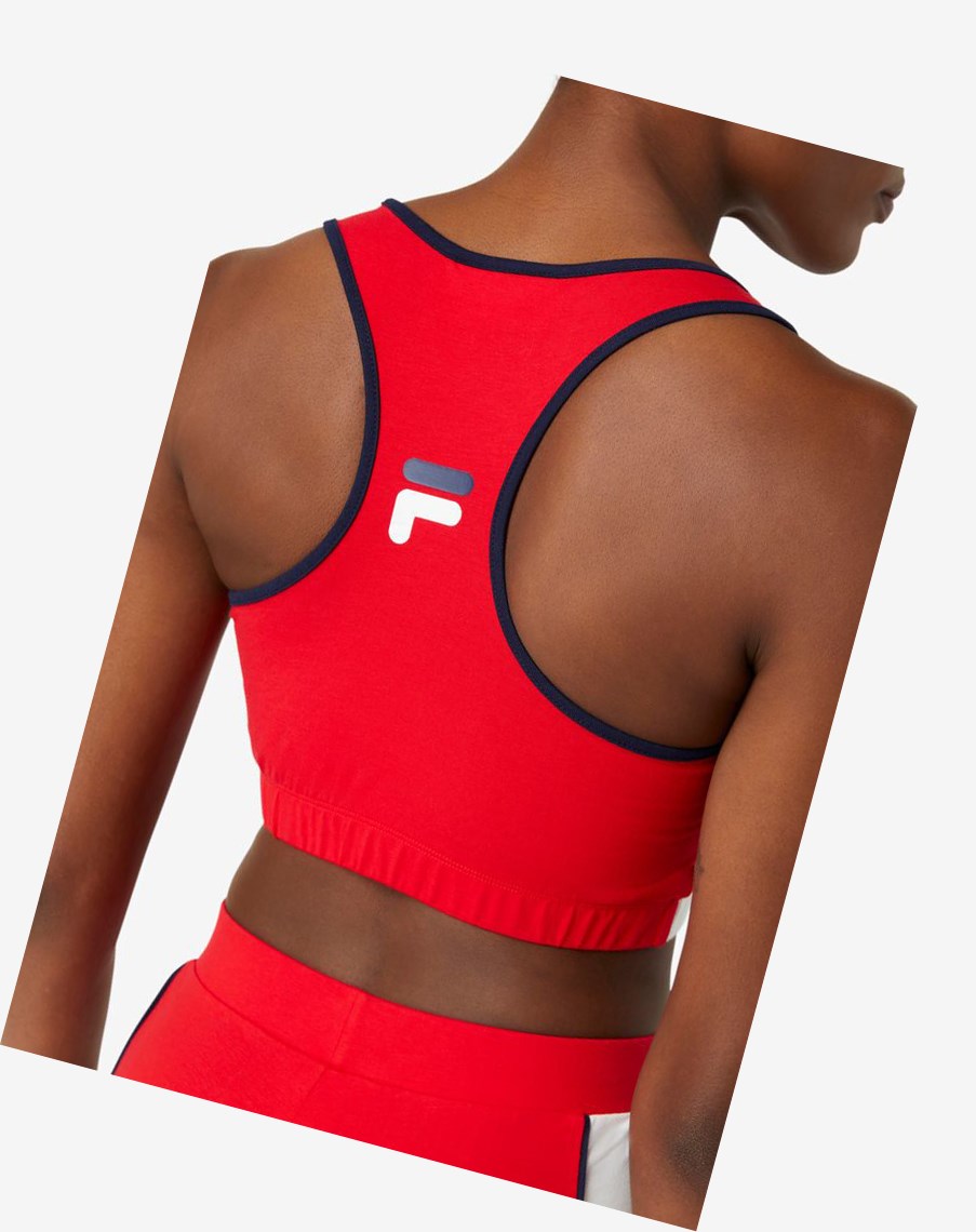 Fila Poesia Bra Top Rojas Blancas | 24NOPDBAJ