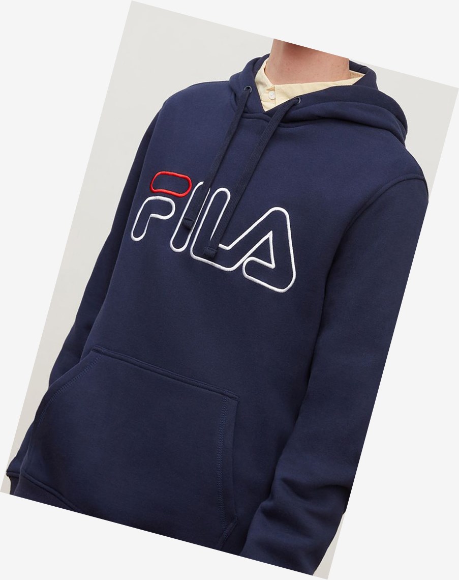 Fila Prati Hoodie Azul Marino Rojas Blancas | 21QEODPKX