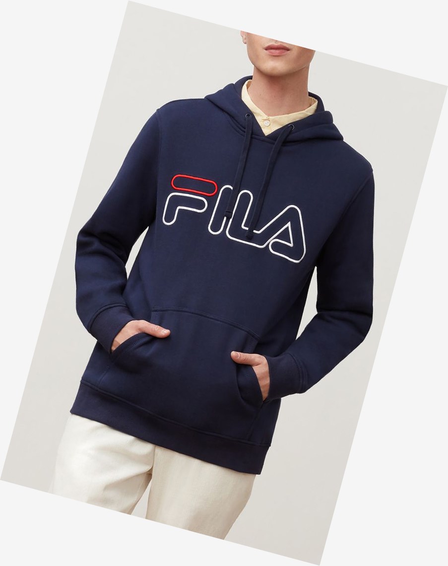 Fila Prati Hoodie Azul Marino Rojas Blancas | 21QEODPKX