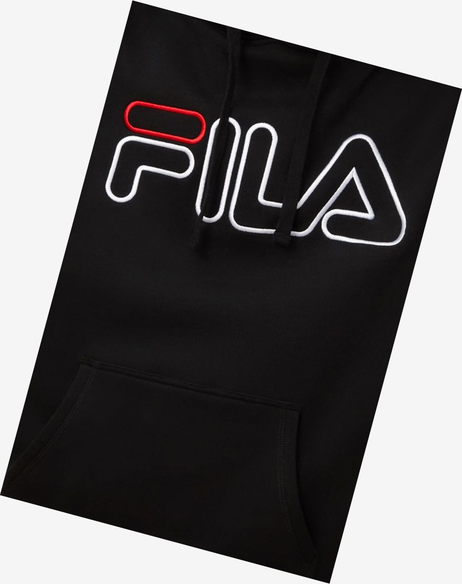 Fila Prati Hoodie Negras Rojas Blancas | 20VWESIMC