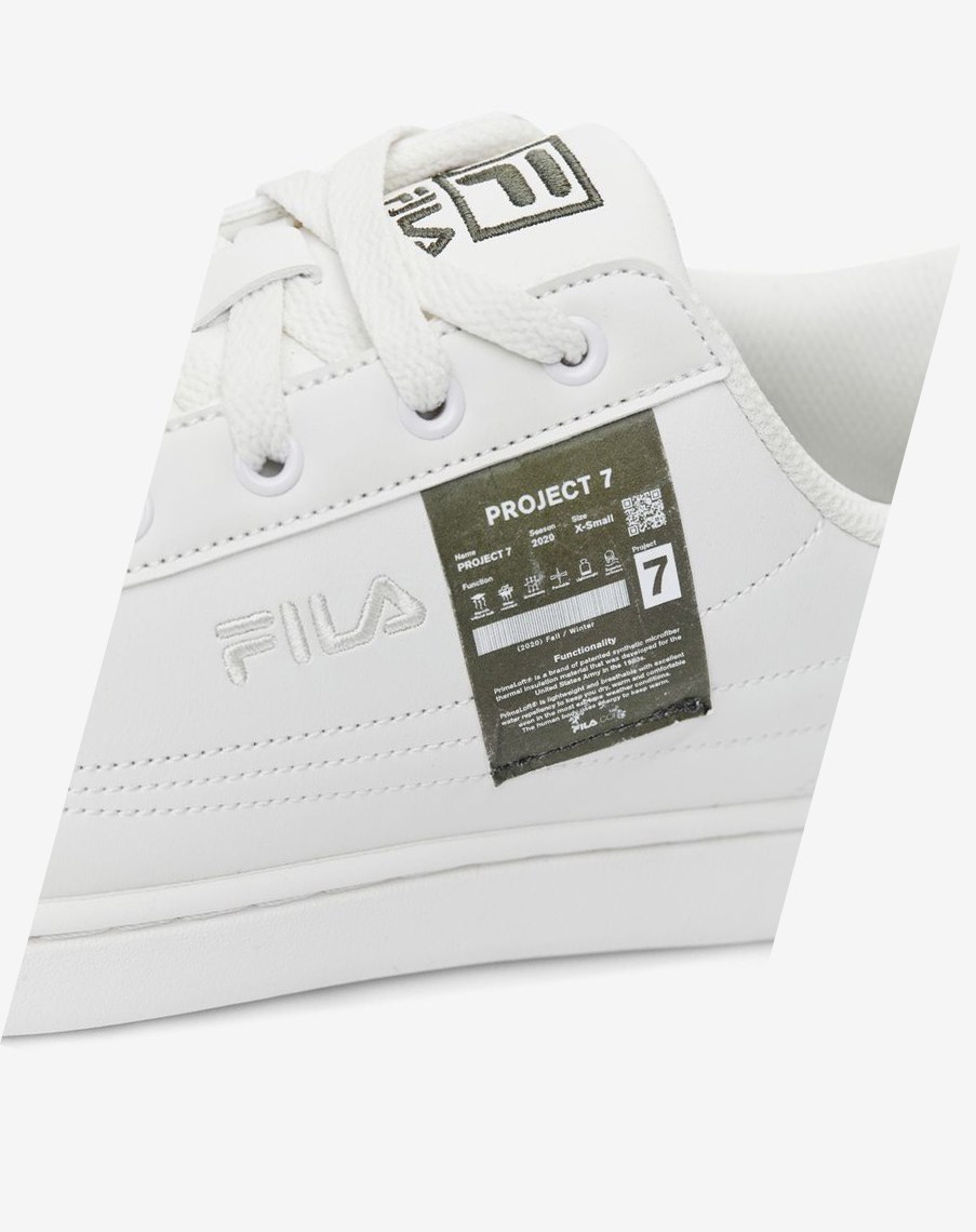 Fila Project 7 Court Ace Tenis Shoes Blancas Blancas Verde | 79FSGOCDM