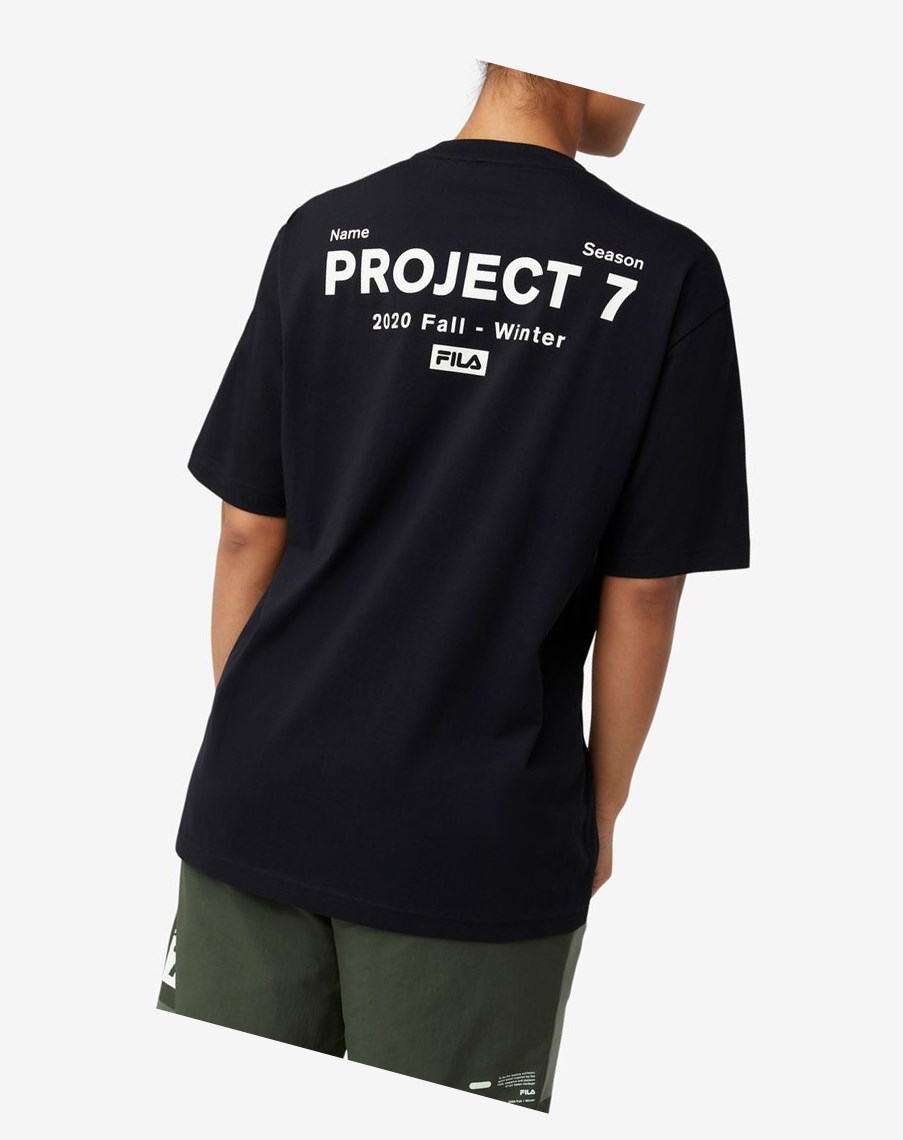 Fila Project 7 Logo T-shirt Negras | 08ADLYJER